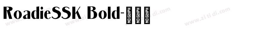 RoadieSSK Bold字体转换